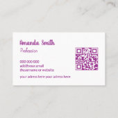 Trendy QR code cool abstracte kleurrijke Business  Visitekaartje (Achterkant)