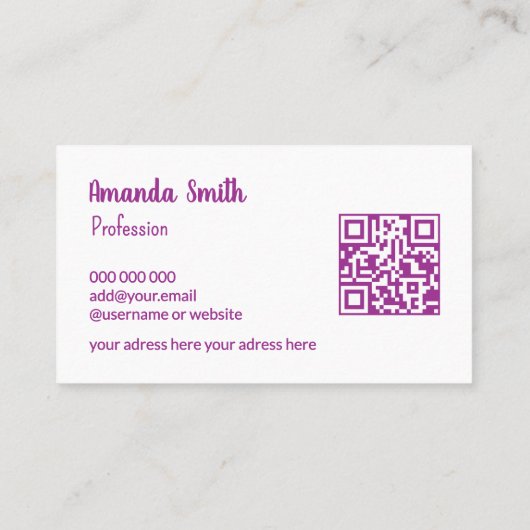 Trendy QR code cool abstracte kleurrijke Business Visitekaartje (Achterkant)
