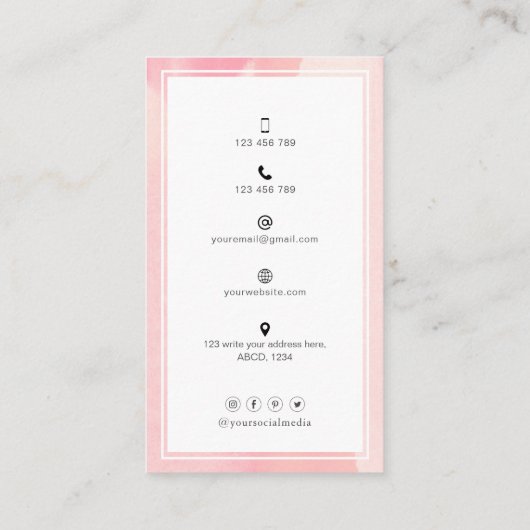 Trendy QR code social media abstract persoonlijk Visitekaartje (Achterkant)