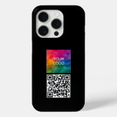 Trendy QR Code Upload Logo Sjabloon Elegant Ontwer Case-Mate iPhone Case (Achterkant)