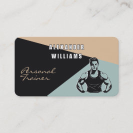 Trendy QRcode Charcoal Sand Blauwgroen Personal Tr Visitekaartje