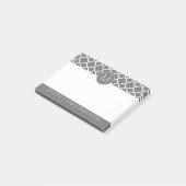 Trendy Quatrefoil Pattern met Custom Monogram Post-it® Notes (Schuin)