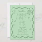 Trendy Quirkye Golflijn Handgetekende Vrijgezellen Kaart (Voorkant)