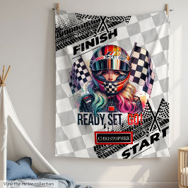 Trendy Racing Blanket Formule 1 Auto voor Meisje Fleece Deken