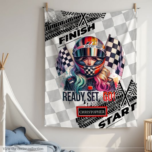Trendy Racing Blanket Formule 1 Auto voor Meisje Fleece Deken