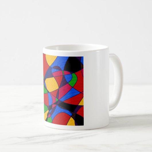 Trendy Rainbow Abstract Art cadeau accessoires Koffiemok (Voorkant rechts)