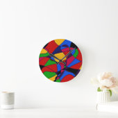 Trendy Rainbow Abstract Art cadeau accessoires Ronde Klok (Huis)