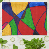 Trendy Rainbow Abstract Art cadeau accessoires Theedoek (Gevouwen)