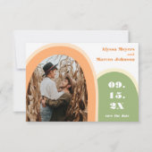 Trendy Rainbow Boho bewaar de datum groen (Voorkant)