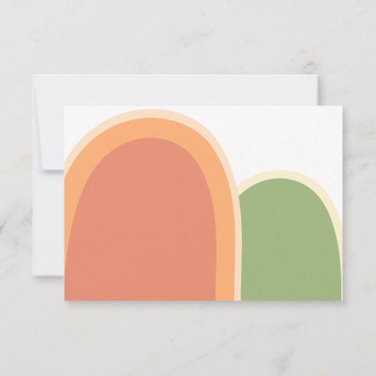 Trendy Rainbow Boho bewaar de datum groen (Achterkant)