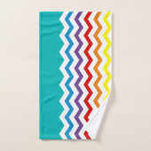 Trendy Rainbow Chevron Blauwgroen patroon geperson Bad Handdoek (Handdoek)