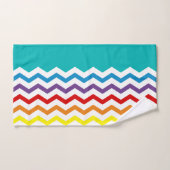 Trendy Rainbow Chevron Blauwgroen patroon geperson Bad Handdoek (Handdoek)