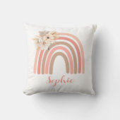 Trendy Rainbow chic Gedroogde Bloemen Boho Kussen (Voorkant)