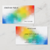 Trendy Rainbow Colors Modern Colorful Abstract Visitekaartje (Voorkant / Achterkant)