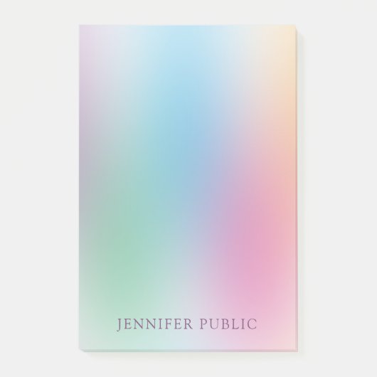 Trendy Rainbow Colors Sjabloon Elegant Modern Post-it® Notes (Voorkant)
