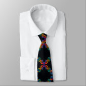 Trendy Rainbow Double Helix DNA Necktie Stropdas (Gebonden)