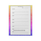 Trendy Rainbow Food Journal Easy Daily Meal Diary Notitieblok (Linkerzijde)