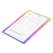 Trendy Rainbow Food Journal Easy Daily Meal Diary Notitieblok (Schuin)