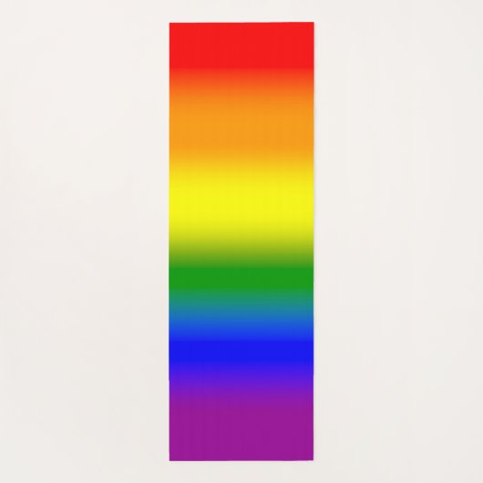 Trendy Rainbow Gradient Script Name Yogamat (Achterkant)