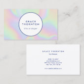 Trendy Rainbow Iridescent Abstract Visitekaartje (Voorkant / Achterkant)