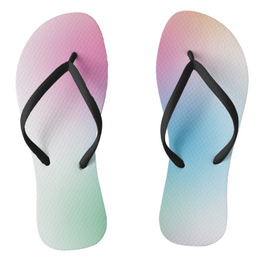 Trendy Rainbow-kleuren Elegant roze rood Sinaasapp Teenslippers (Voetbed)