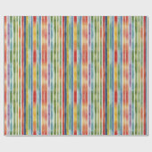 Trendy Rainbow Kleurrijke Stripe Pattern Cadeaupapier (Vlak)