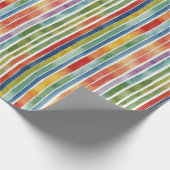 Trendy Rainbow Kleurrijke Stripe Pattern Cadeaupapier (Hoek)