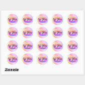 Trendy Rainbow Lip Gloss Business Sticker (Vel)