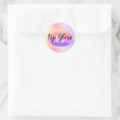 Trendy Rainbow Lip Gloss Business Sticker (Tas)