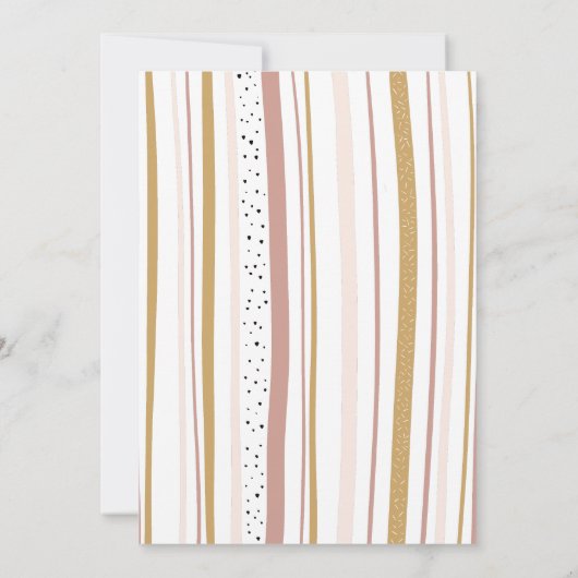 Trendy Rainbow Theme blush mosterdroze Sprinkle Kaart (Achterkant)