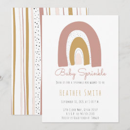 Trendy Rainbow Theme blush mosterdroze Sprinkle Kaart