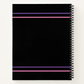 Trendy Rainbow Unicorn Roze Paarse Notitieboek (Achterkant)