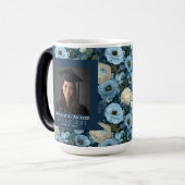 Trendy Ranunculus Bloem Geschenk Voor Hem Afstuder Magische Mok (Voorkant links)