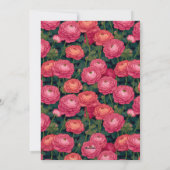 Trendy Ranunculus Glans 70e Verjaardag Kaart (Achterkant)