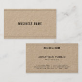 Trendy Real Kraft papier Elegant bedrijf Sjabloon Visitekaartje (Voorkant / Achterkant)