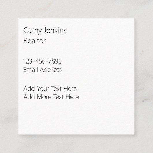Trendy Realtor Visitekaartjes in designkleuren (Achterkant)
