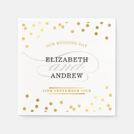 TRENDY RECEPTIE chique minimalistische gouden conf Servetten