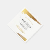 TRENDY RECEPTIE moderne luxe vergulde gouden rand Servetten (Hoek)