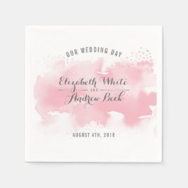 TRENDY RECEPTIE stijlvolle waterverf blush roze Servet