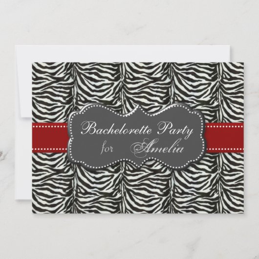 trendy red Bachelorette Party Kaart (Voorkant)