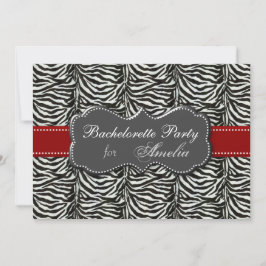 trendy red Bachelorette Party Kaart