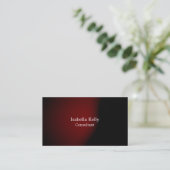 Trendy Red Black Color Plain Uniek Stijlvol Visitekaartje (Staand voorkant)