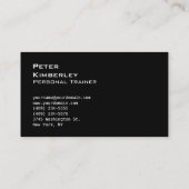 Trendy Red Black Fitness Personal Trainer Visitekaartje (Achterkant)