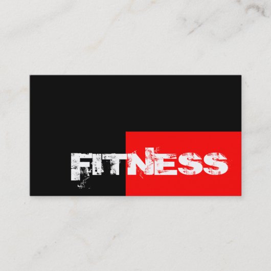 Trendy Red Black Fitness Personal Trainer Visitekaartje (Voorkant)