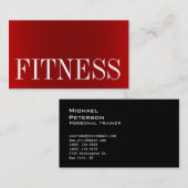 Trendy Red Black Fitness Sport Visitekaartje (Voorkant / Achterkant)