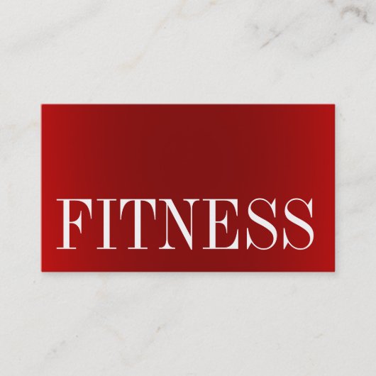 Trendy Red Black Fitness Sport Visitekaartje (Voorkant)