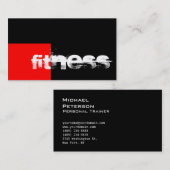 Trendy Red Black Fitness Sport Visitekaartje (Voorkant / Achterkant)