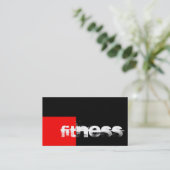 Trendy Red Black Fitness Sport Visitekaartje (Staand voorkant)