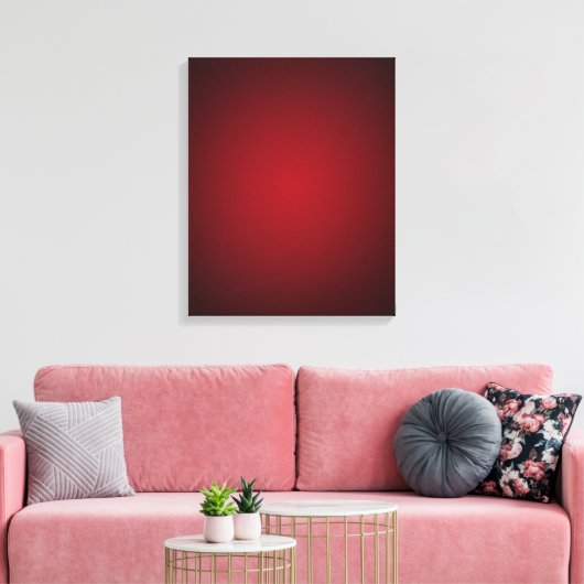 Trendy Red-Black Grainy Vignette Canvas Afdruk (Insitu (Woonkamer))