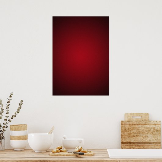 Trendy Red-Black Grainy Vignette Poster (Keuken)